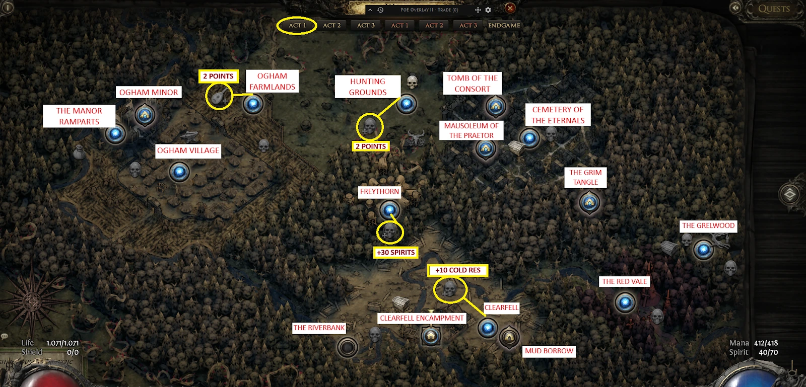 Act 1 - Route Overview